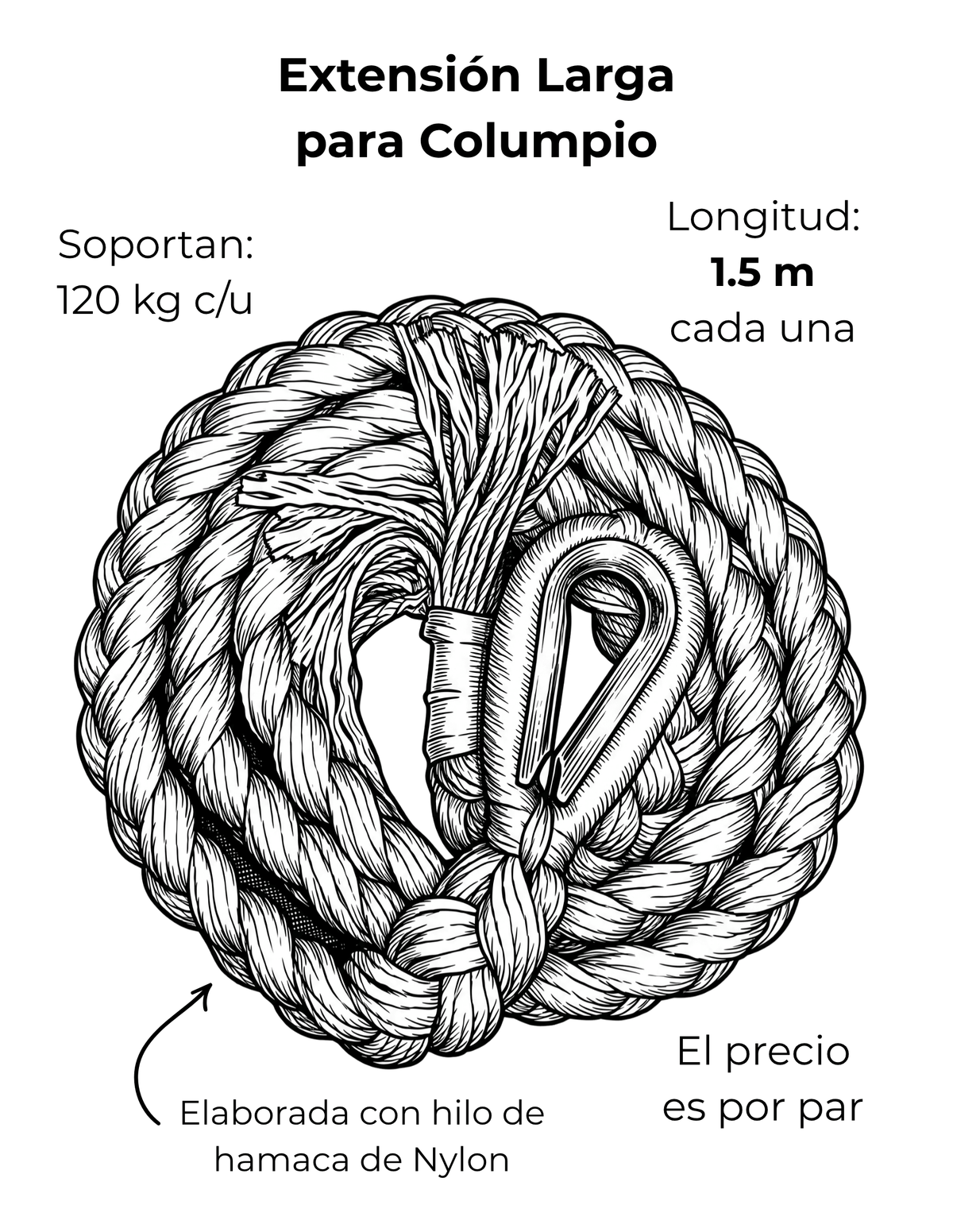 Exension Larga para Columpio Ficha