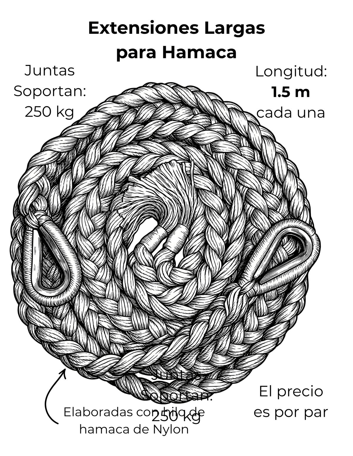 Extensiones Largas para Hamaca Ficha