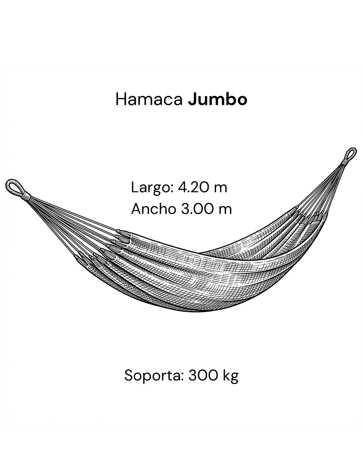 Hamaca de Piola Jumbo Ficha Técnica