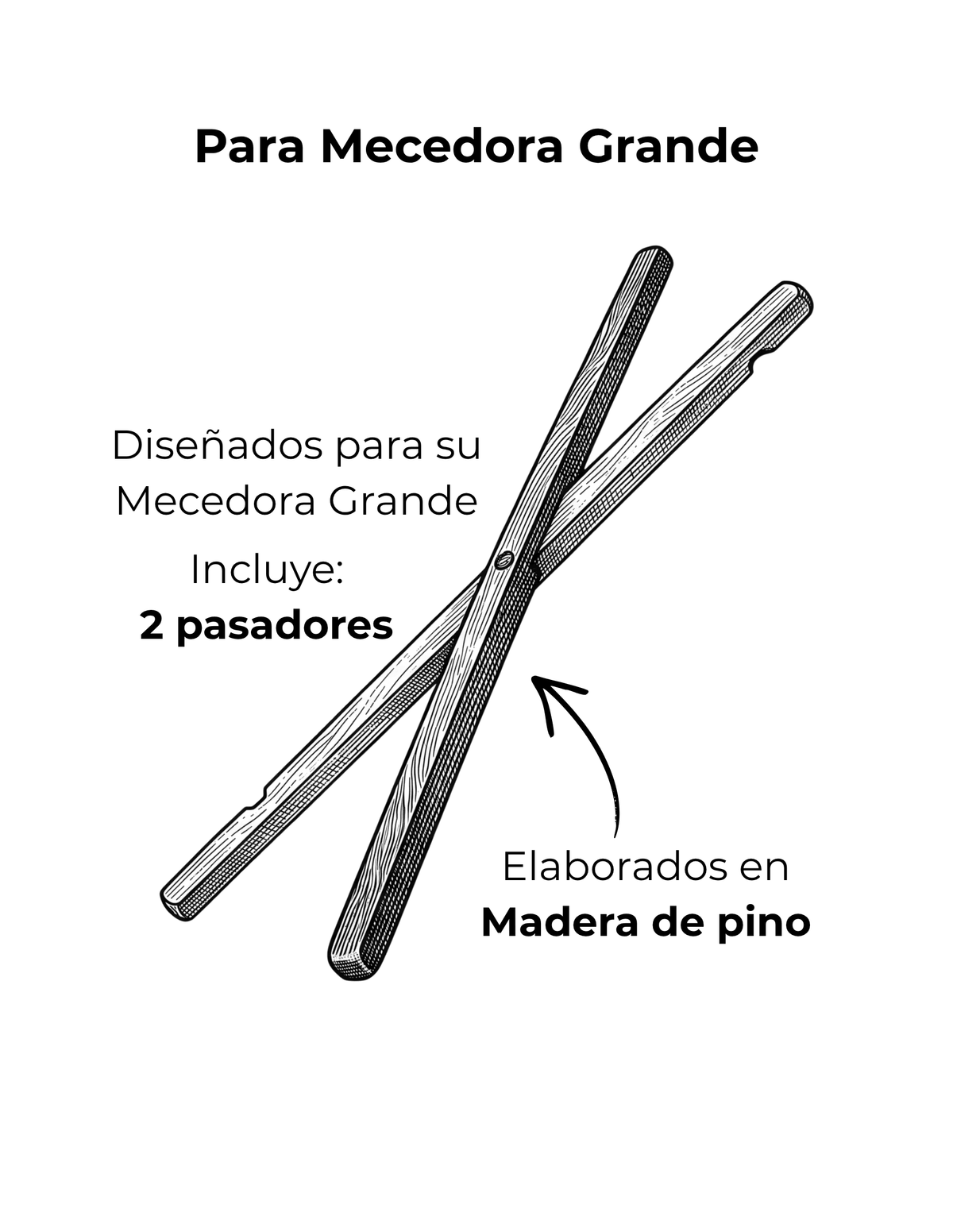 Pasadores para Mecedora y Taburete Hamaca