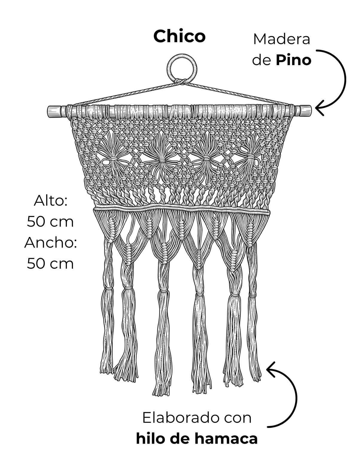 Tapiz Macramé Chico Ficha