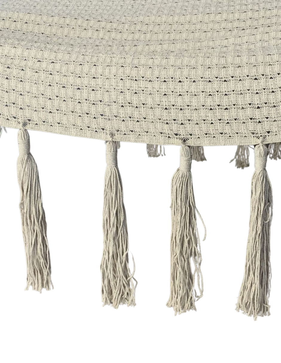 Tissu Droit avec Pompons