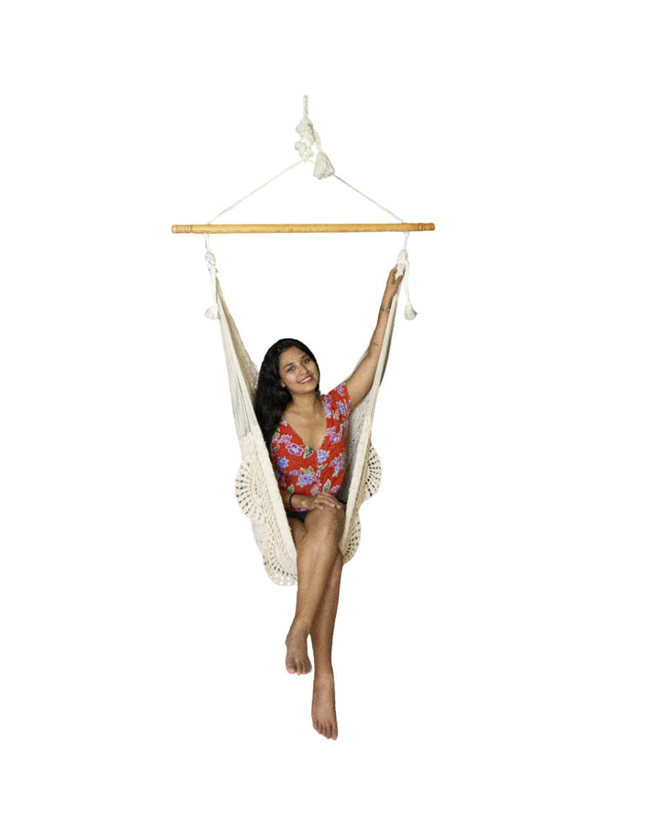 Droit avec macramé