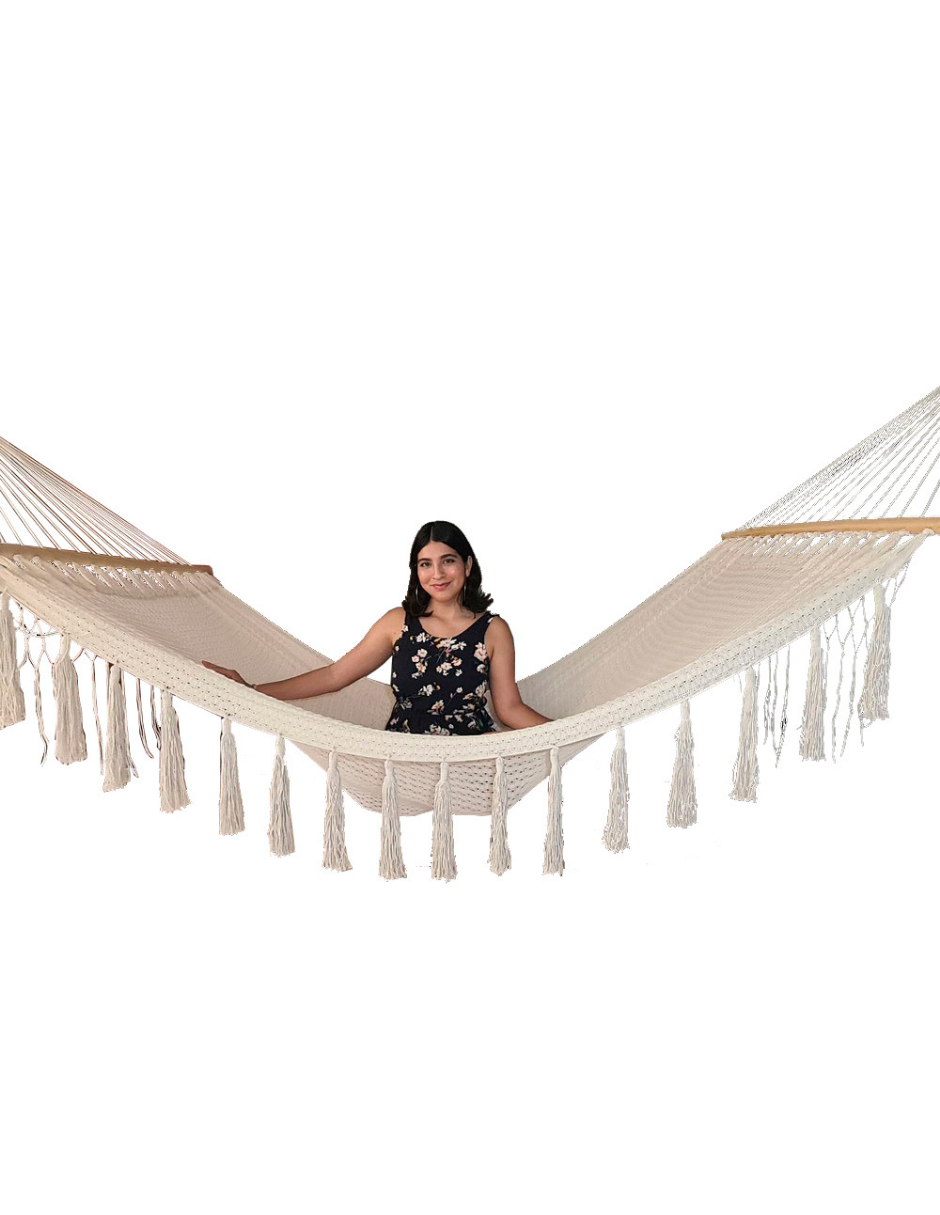 Tissu Droit avec Pompons