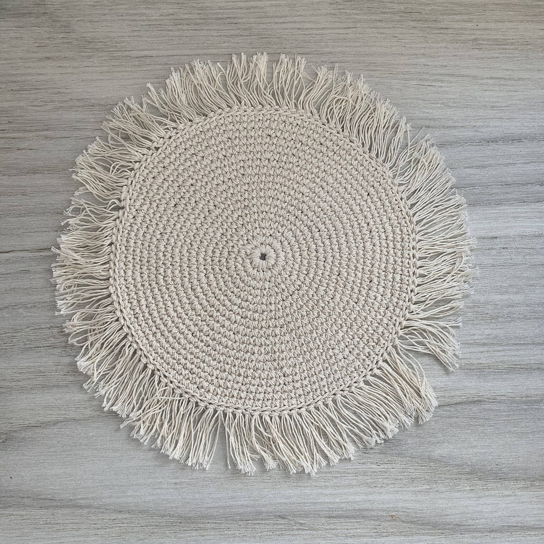 Posa Plato de Algodón Color Natural