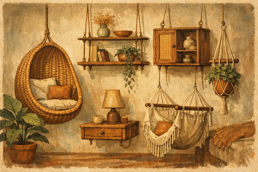 Tipos de muebles colgantes artesanales para tu hogar