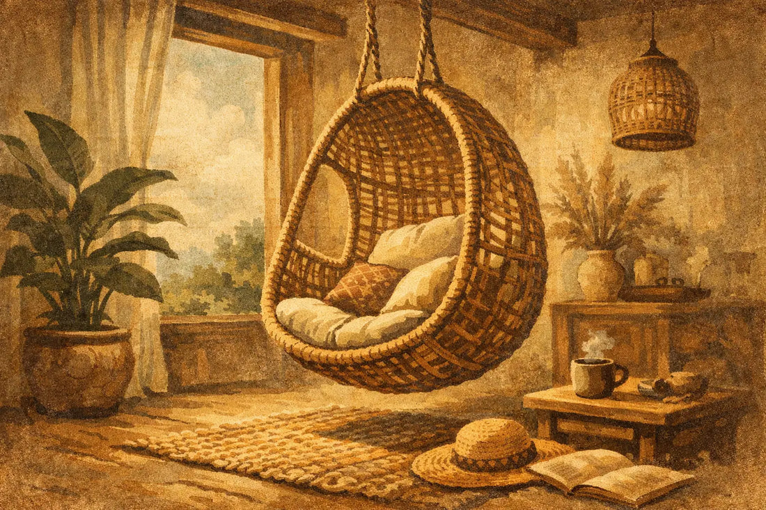 Mecedora colgante artesanal para tu hogar