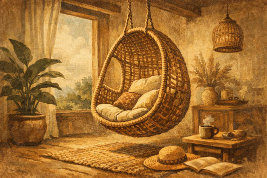 Mecedora colgante artesanal para tu hogar