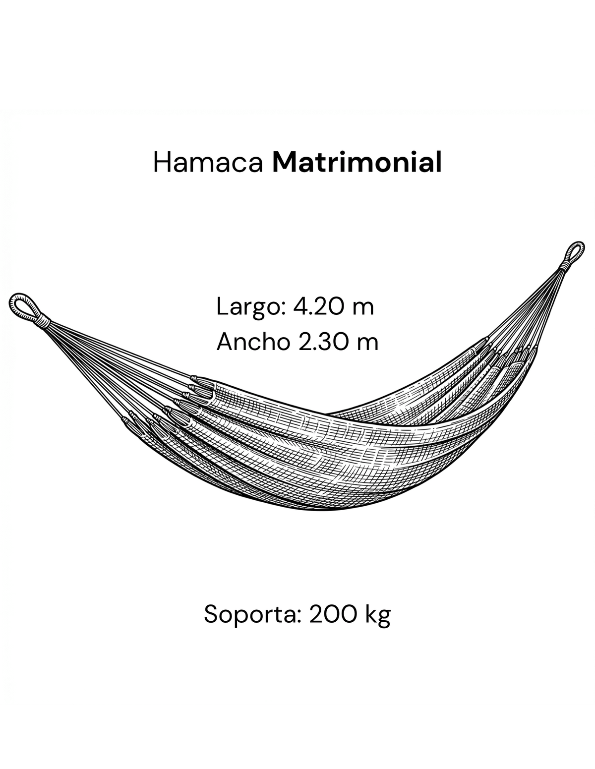 Hamaca de Piola Matrimonial Ficha Técnica