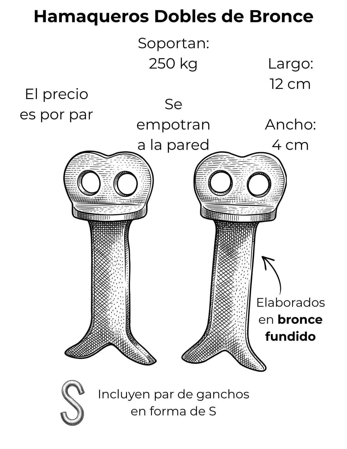 Hamaqueros Dobles de Bronce Ficha