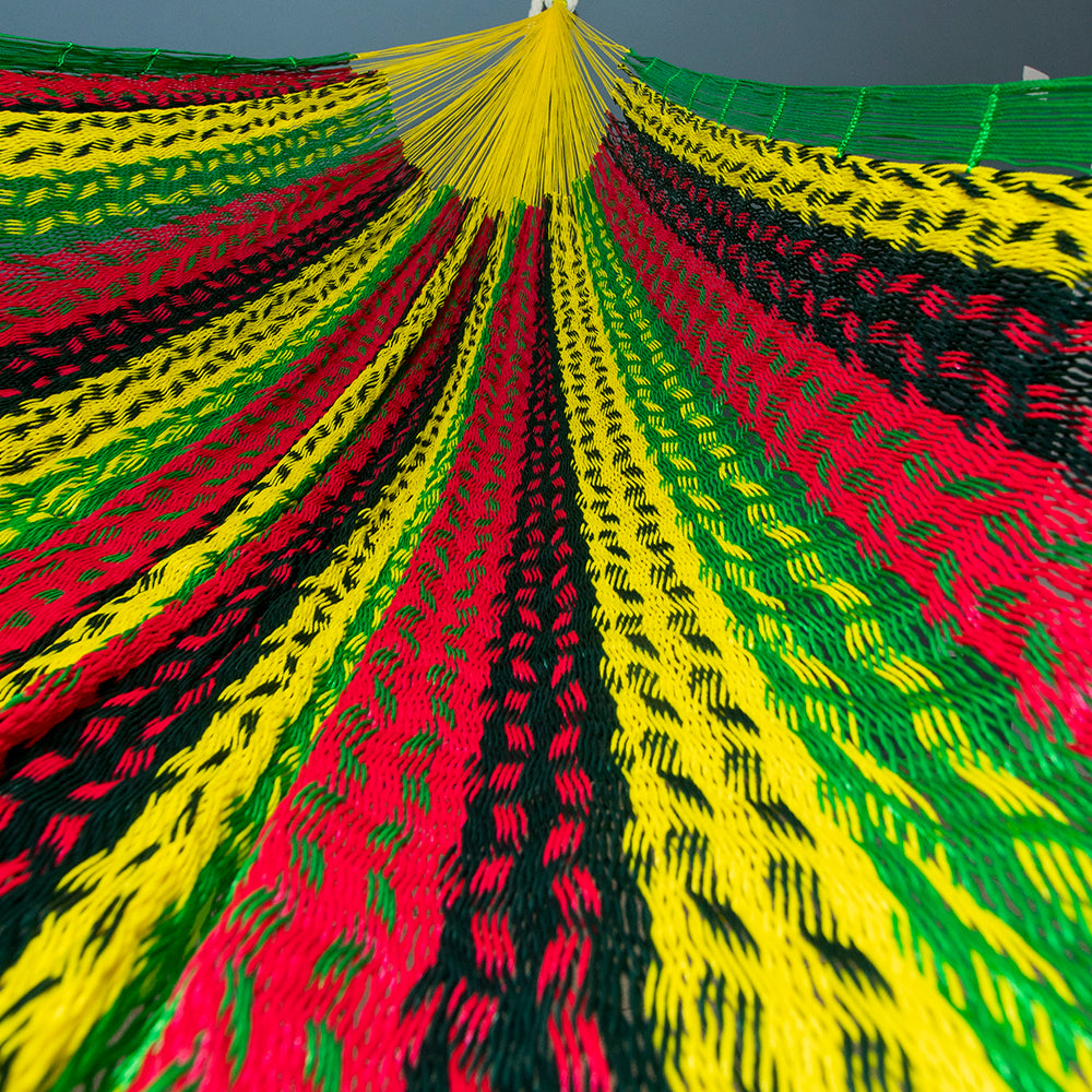 Hamaca Tradicional de Algodón Tamaño Individual Multicolor