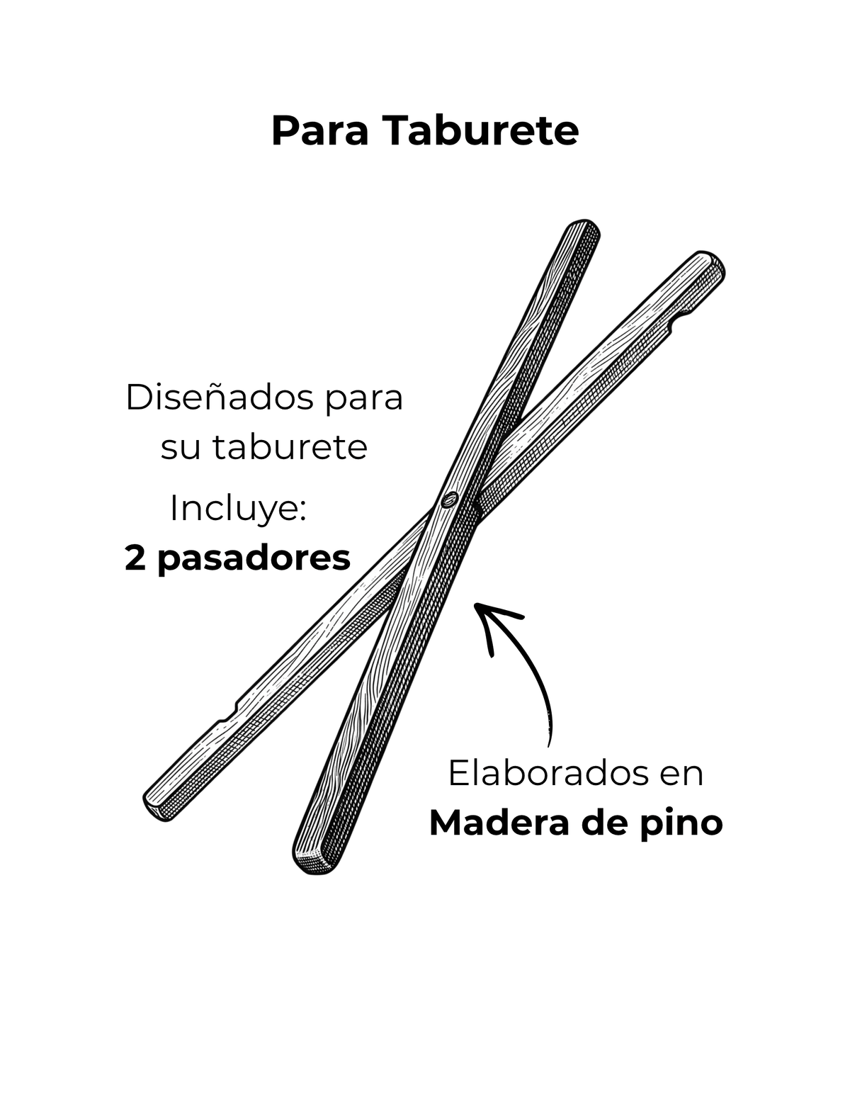 Pasadores para Mecedora y Taburete Hamaca
