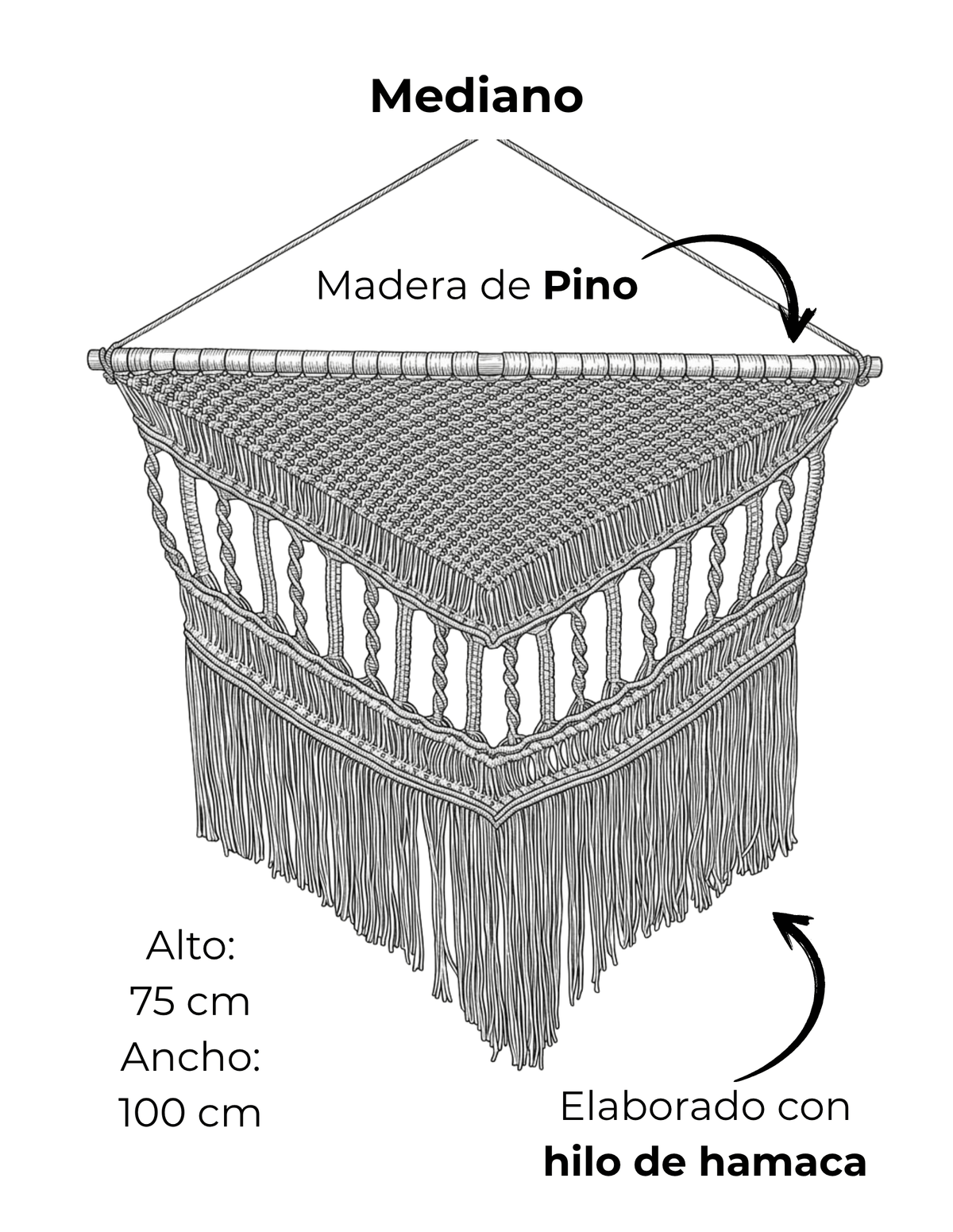 Tapiz Macramé Mediano Ficha