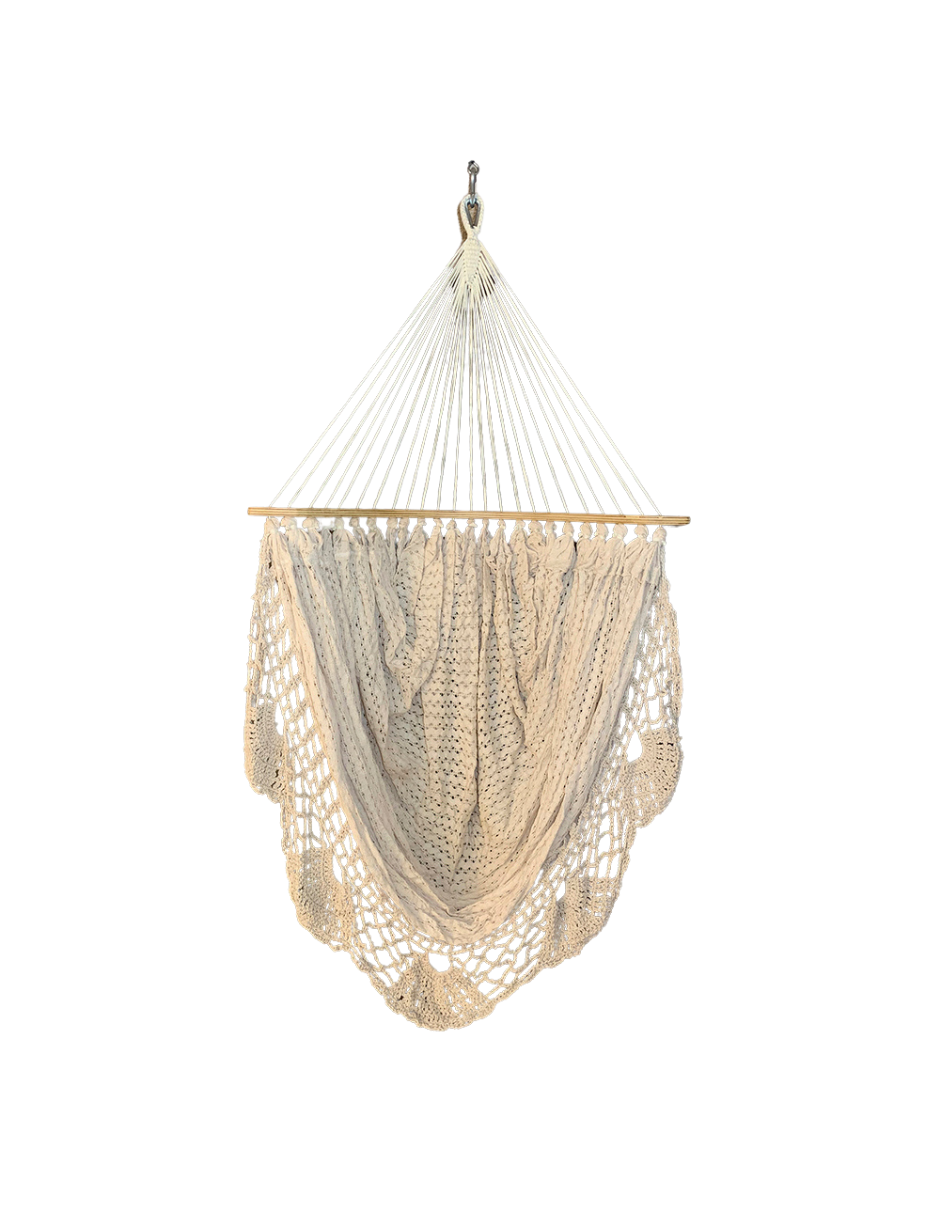 Curved Fabric with Macramé