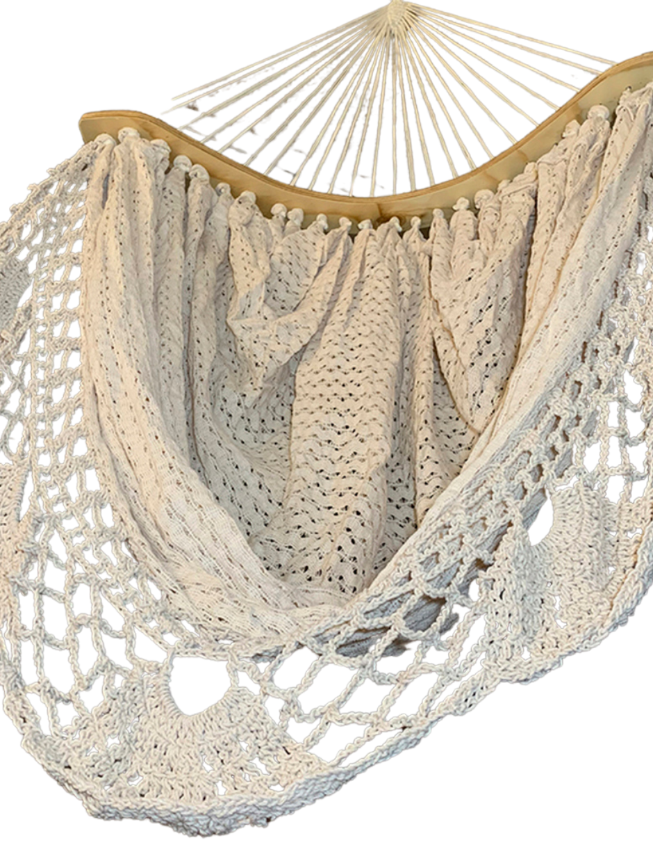 Curved Fabric with Macramé