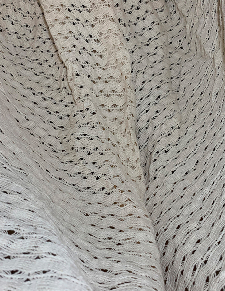 Curved Fabric with Macramé