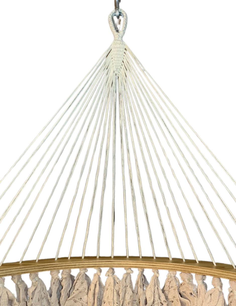 Curved Fabric with Macramé