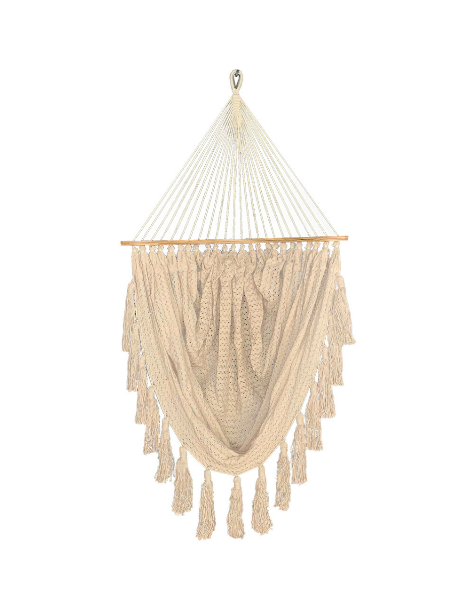 Curved Fabric with Pompoms