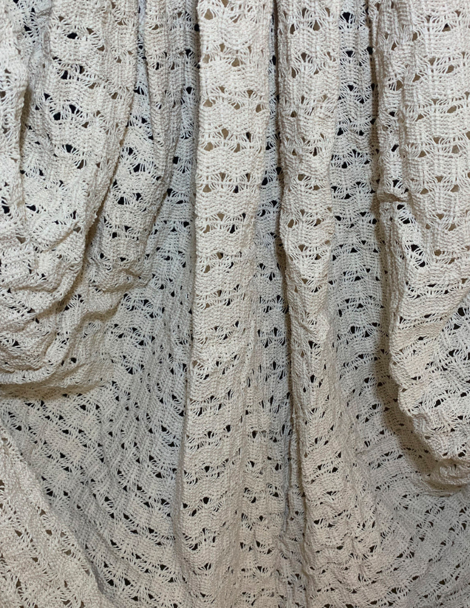 Curved Fabric with Pompoms