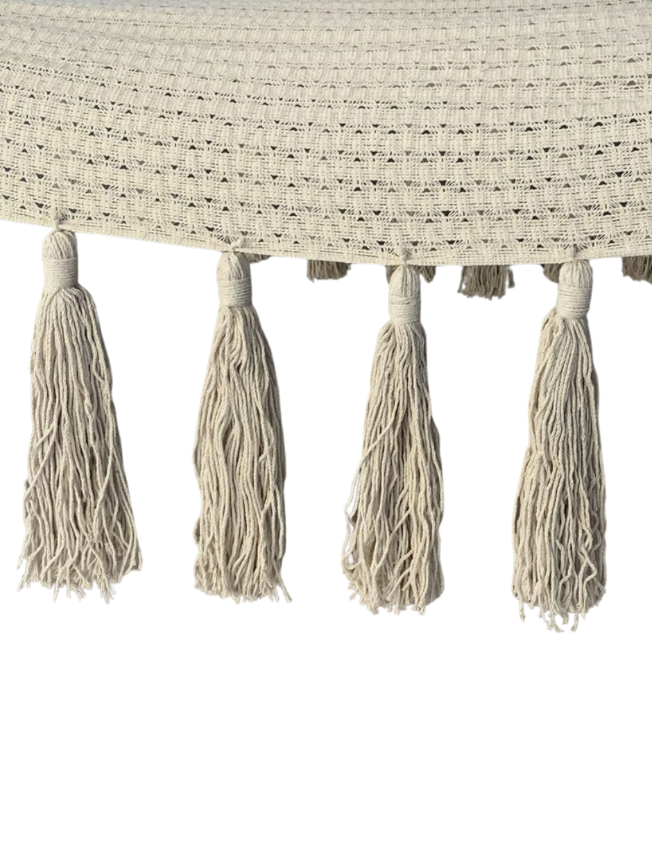 Fabric Curve with Pompoms