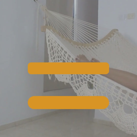 Video Hamaca Curva Estilo Americano con macramé