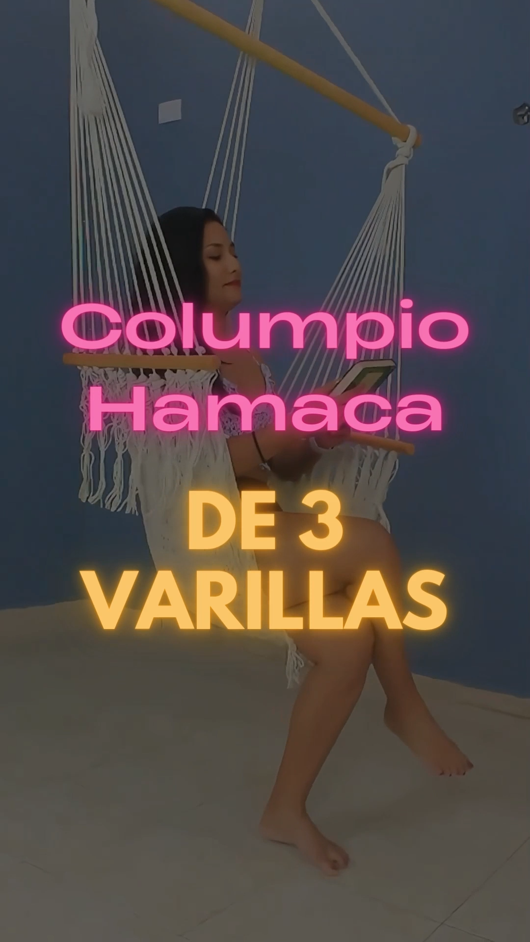 video columpio hamaca de 3 varillas