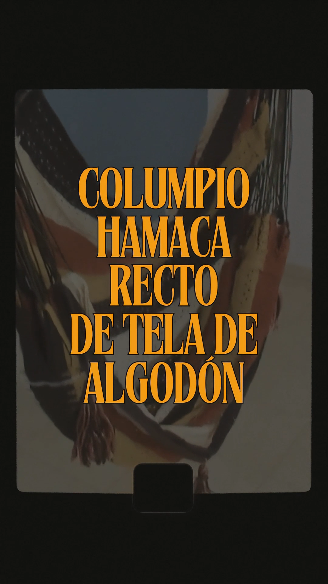 Video Columpio Recto de Tela de Algodón