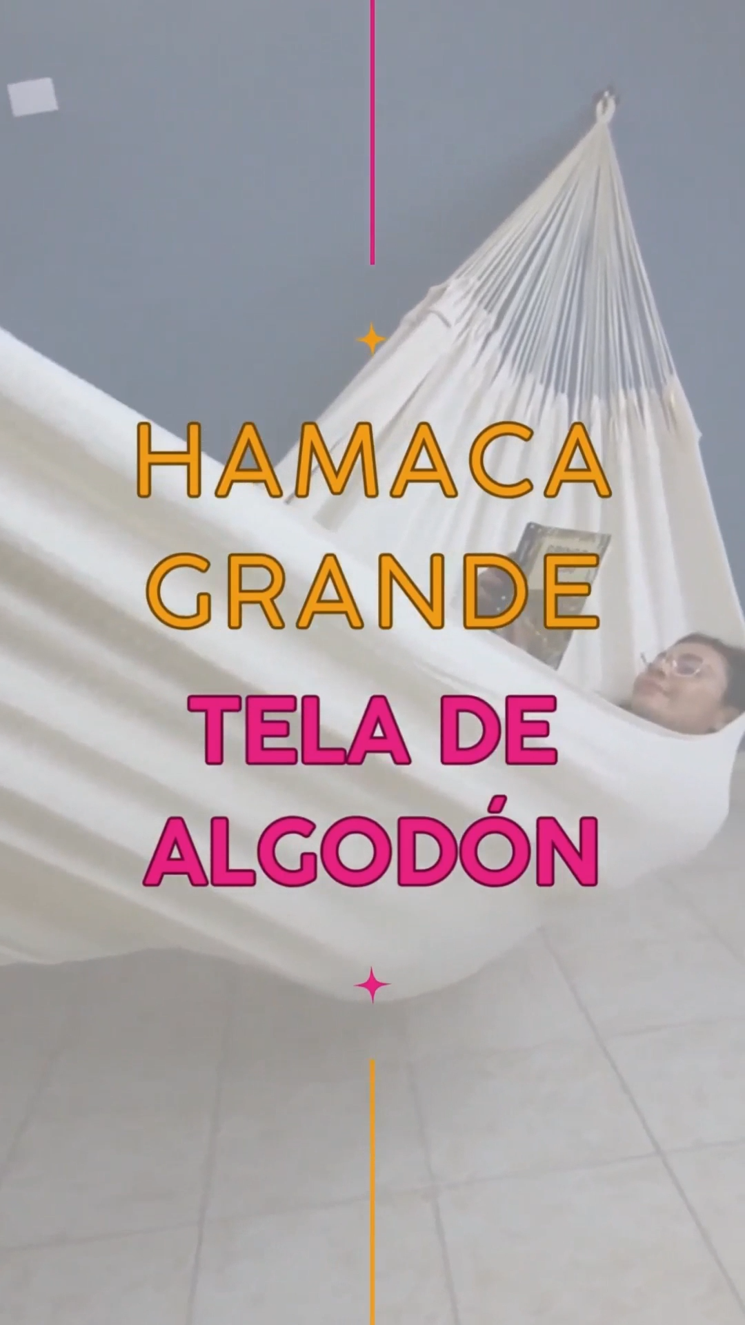 Video Hamaca Grande de Tela de Algodón